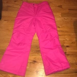 Snow Pants Girls Size M 7-8 Bright Pink